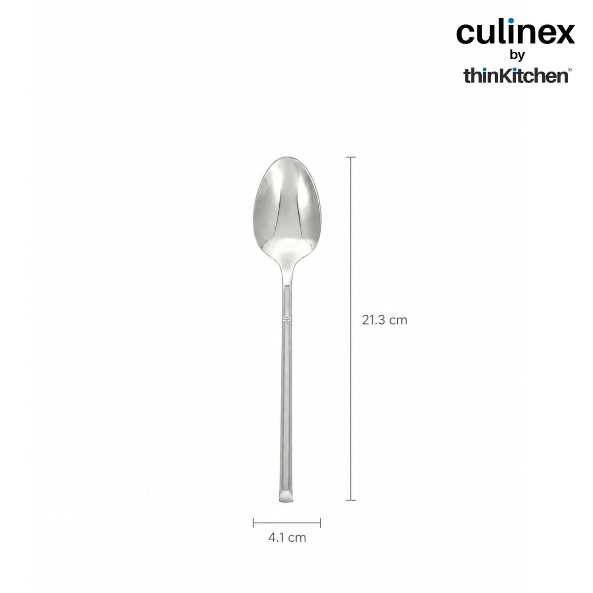 Culinex Nova 2 Pc Premium 8" Serving Spoons, 18/8 Stainless Steel | Food, Rice & Curry Serving Spoon Set - 6