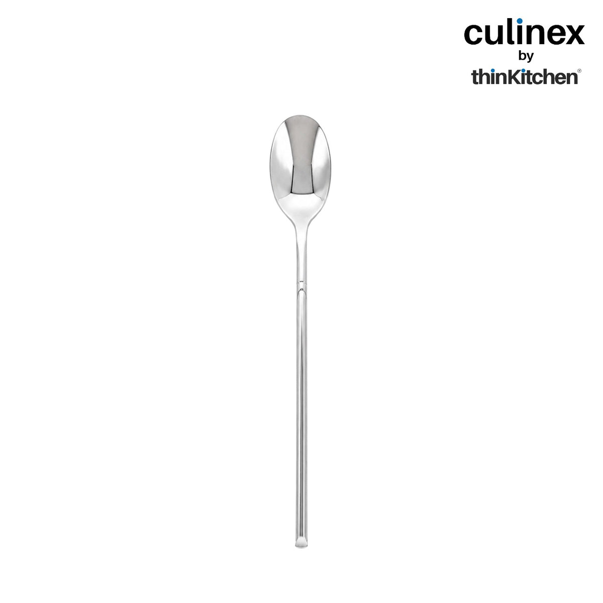 Culinex Nova 2 Pc Premium 8" Iced Tea Spoons, 18/8 Stainless Steel Long Handle Coffee, Tea & Cocktail Stirring Spoons