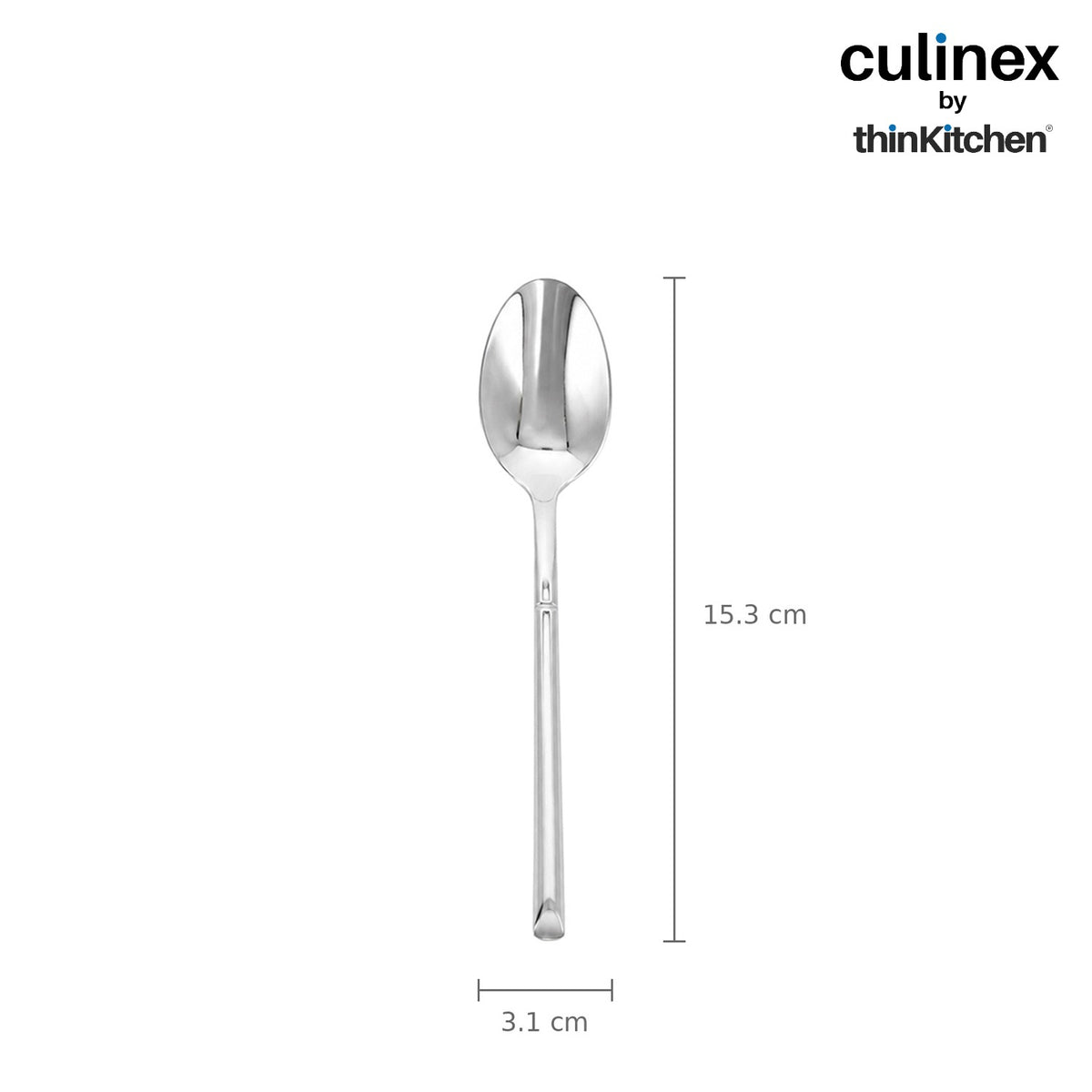 Culinex Nova 4 Pc Premium 6" Tea Spoon Set, 18/8 Stainless Steel Small Teaspoons for Tea, Coffee & Desserts - 4