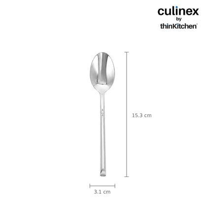 Culinex Nova 4 Pc Premium 6" Tea Spoon Set, 18/8 Stainless Steel Small Teaspoons for Tea, Coffee & Desserts