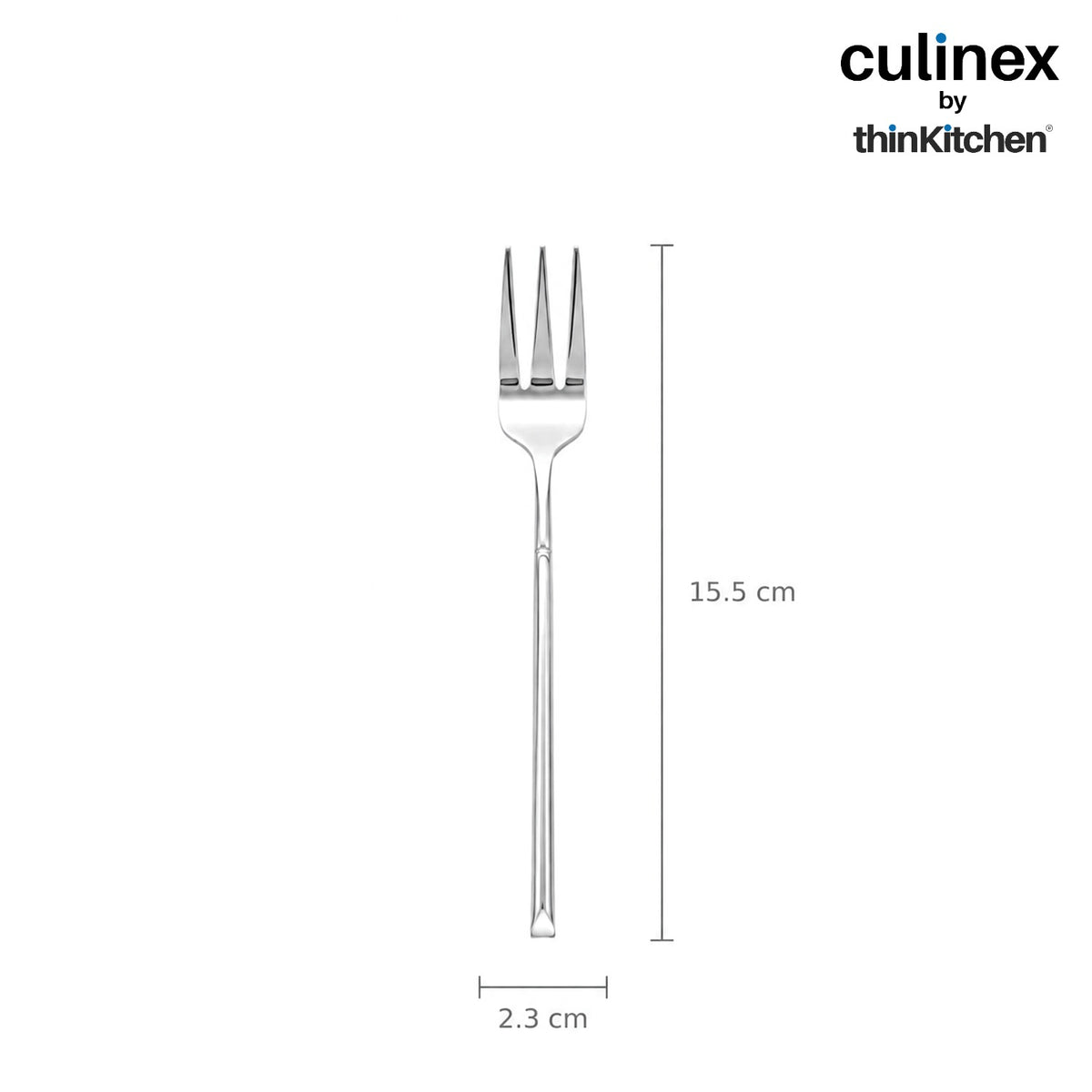 Culinex Nova 4 Pc Premium 6" Tea Fork Set, 18/8 Steel Small Dessert, Cake, Pastry & Snack Forks - 4