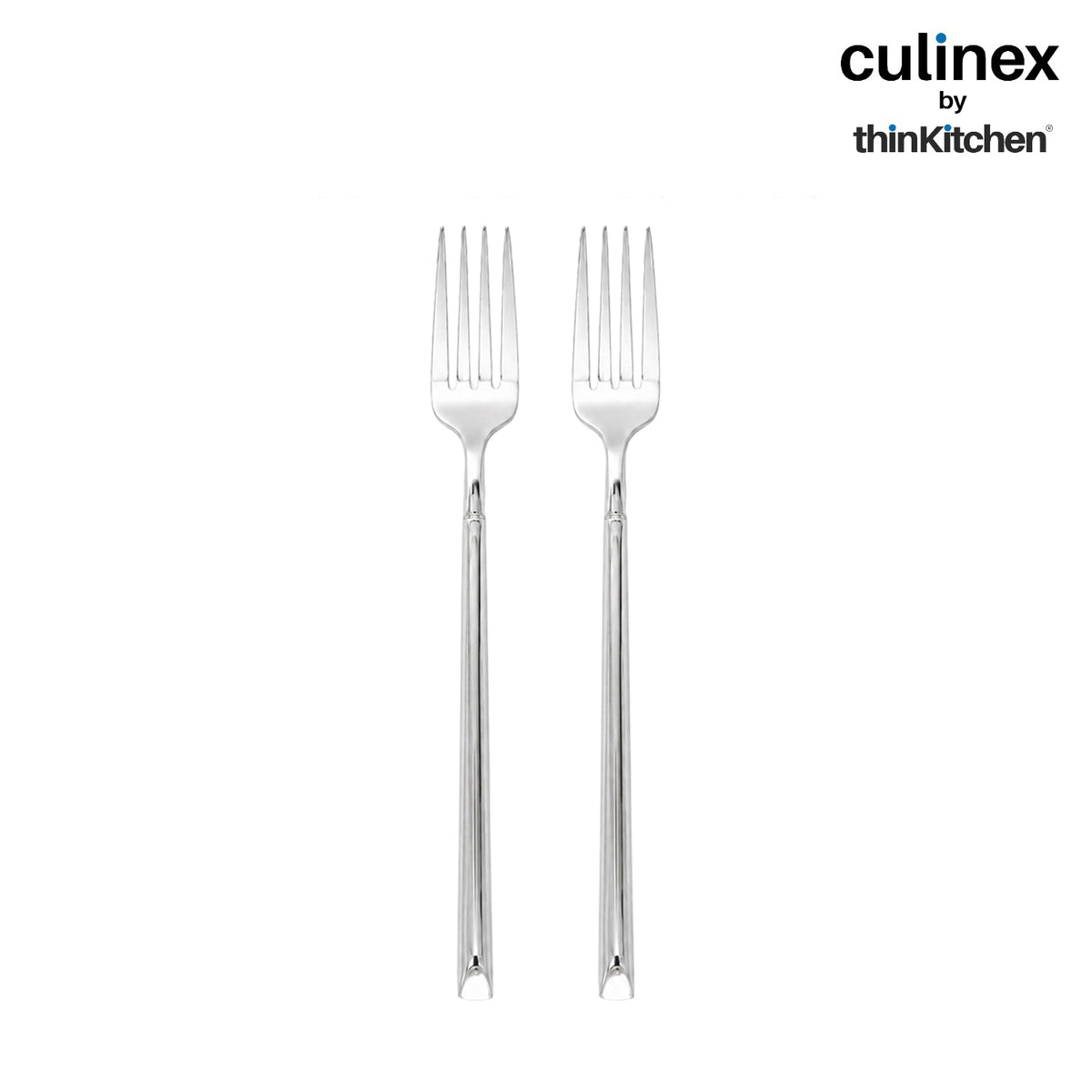 Culinex Nova 2 Pc Premium 8" Table Fork Set of 2, 18/8 Stainless Steel Dinner & Serving Forks