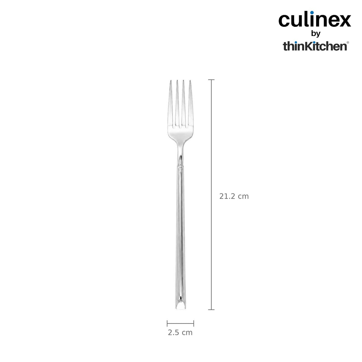 Culinex Nova 2 Pc Premium 8" Table Fork Set of 2, 18/8 Stainless Steel Dinner & Serving Forks