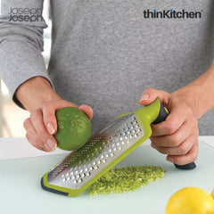 Joseph Joseph 2-in-1 Stainless Steel Etched Grater, Green