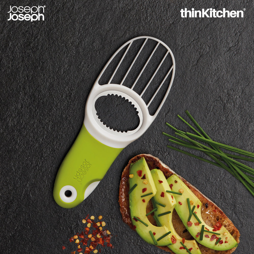 Joseph Joseph GoAvocado 3-in-1 Avocado Slicer - Multifunction Kitchen Tool with Pitter, Slicer & Scoop