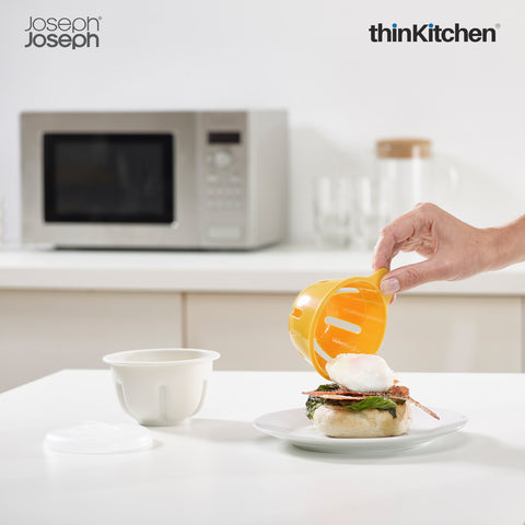 Joseph Joseph M-Poach Microwave Egg Poacher, White