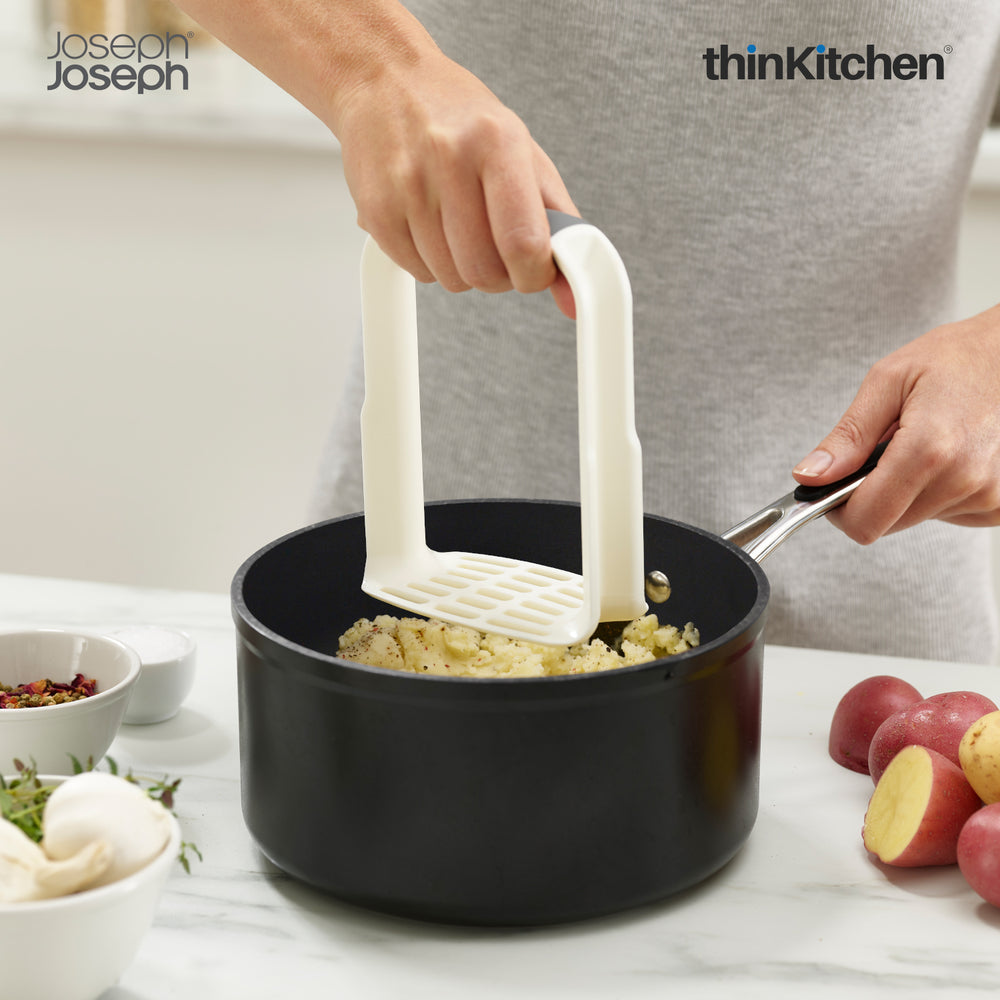 Joseph Joseph Premium Potato Vegetable Masher, Smasher or Kitchen - Easy-Mash, White