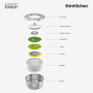 Joseph Joseph Multi-Prep 4-Piece Salad Preparation Set - Multicolour