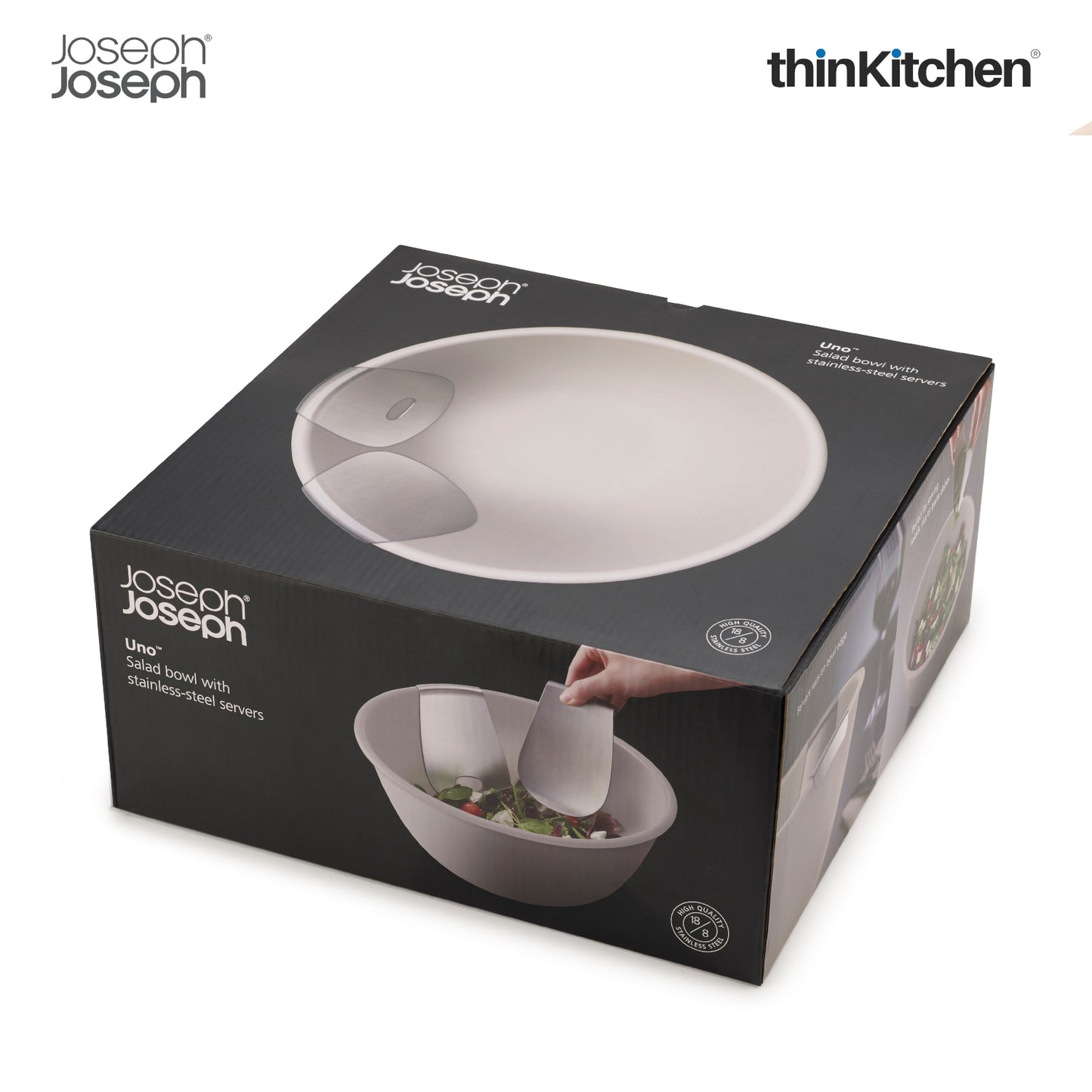 Joseph Joseph Uno Salad Bowl Server Set Cream