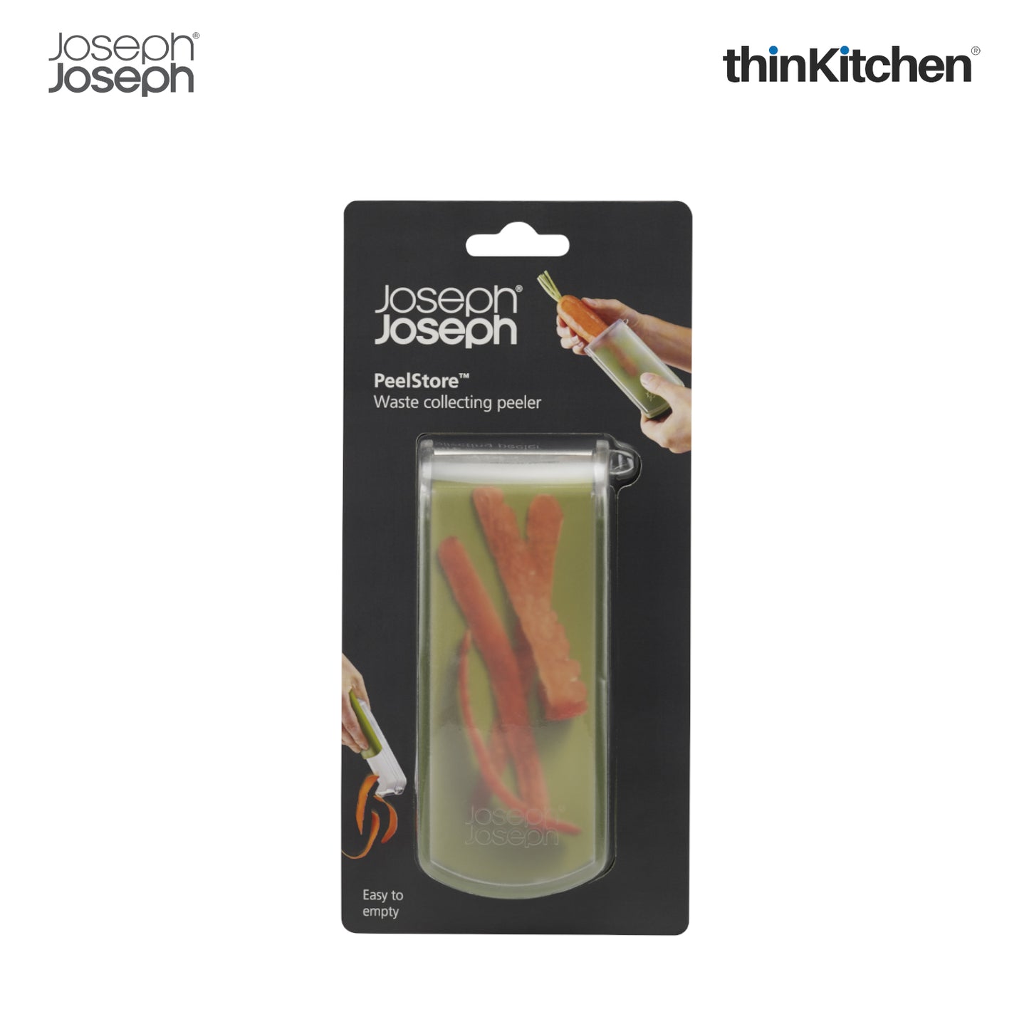 Joseph Joseph Peelstore Waste Collecting Peeler Green