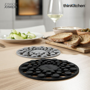 Joseph Joseph Spot-On Set of 2 Round Trivets - Grey