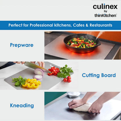 Premium Stainless Steel Chopping Board 1.5 mm Thick – 9 x 13 Inch | Food-Grade Metal Kitchen Cutting Board