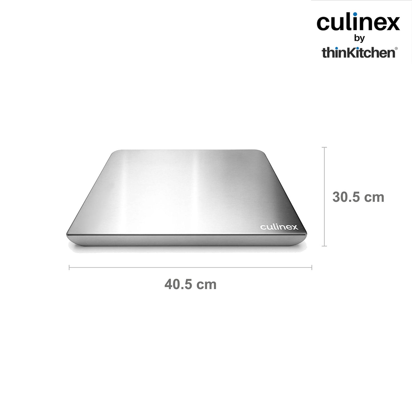 Premium Stainless Steel Counter Top Chopping Board 1.5 mm Thick – 12 x 16 Inches |  Heavy Duty Food-Grade Metal Kitchen Cutting Board