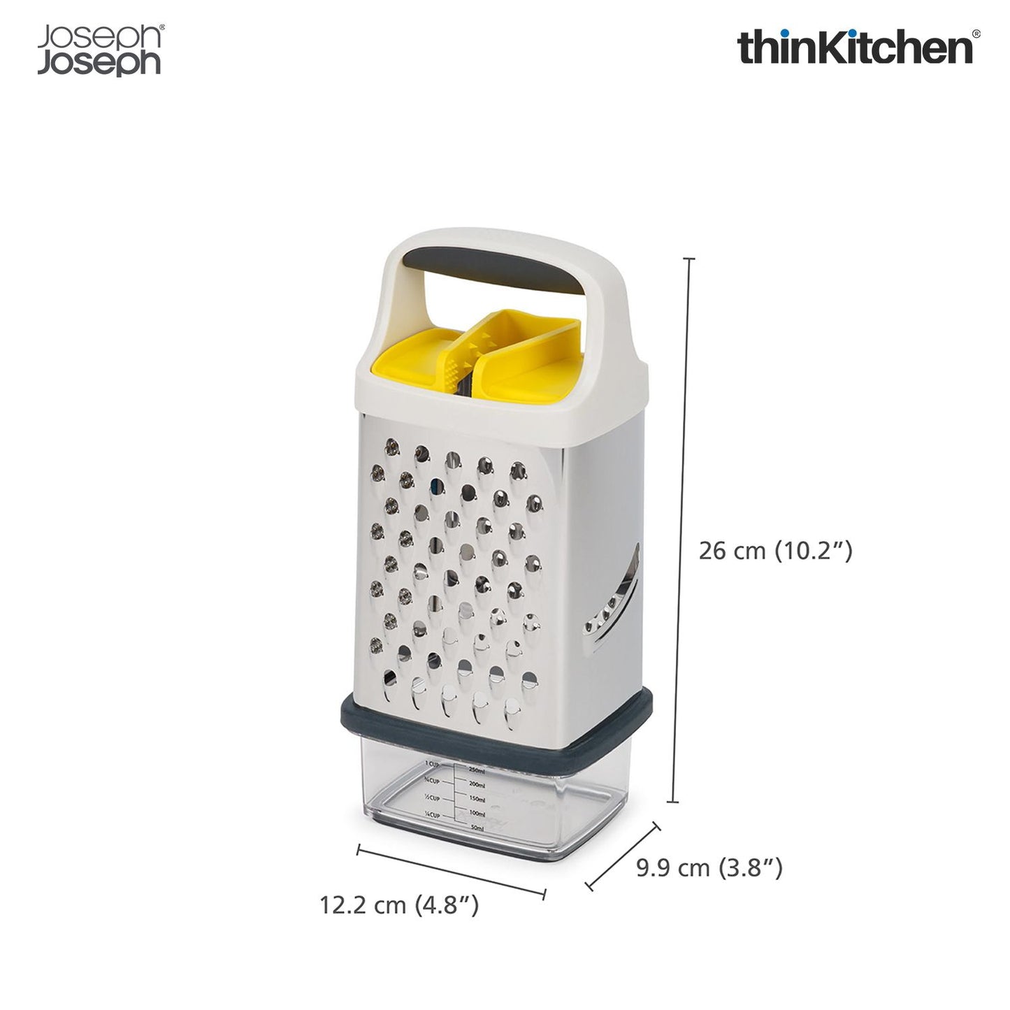 Joseph Joseph Multi-Grip Stainless Steel Box Grater, 17cm
