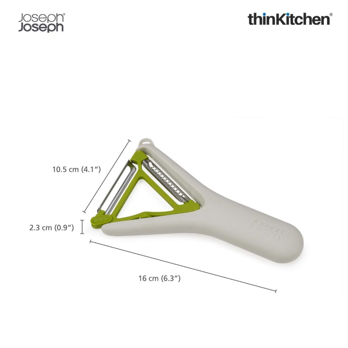 Joseph Joseph White & Green Stainless Steel Blade Switch 2-In-1 Peeler