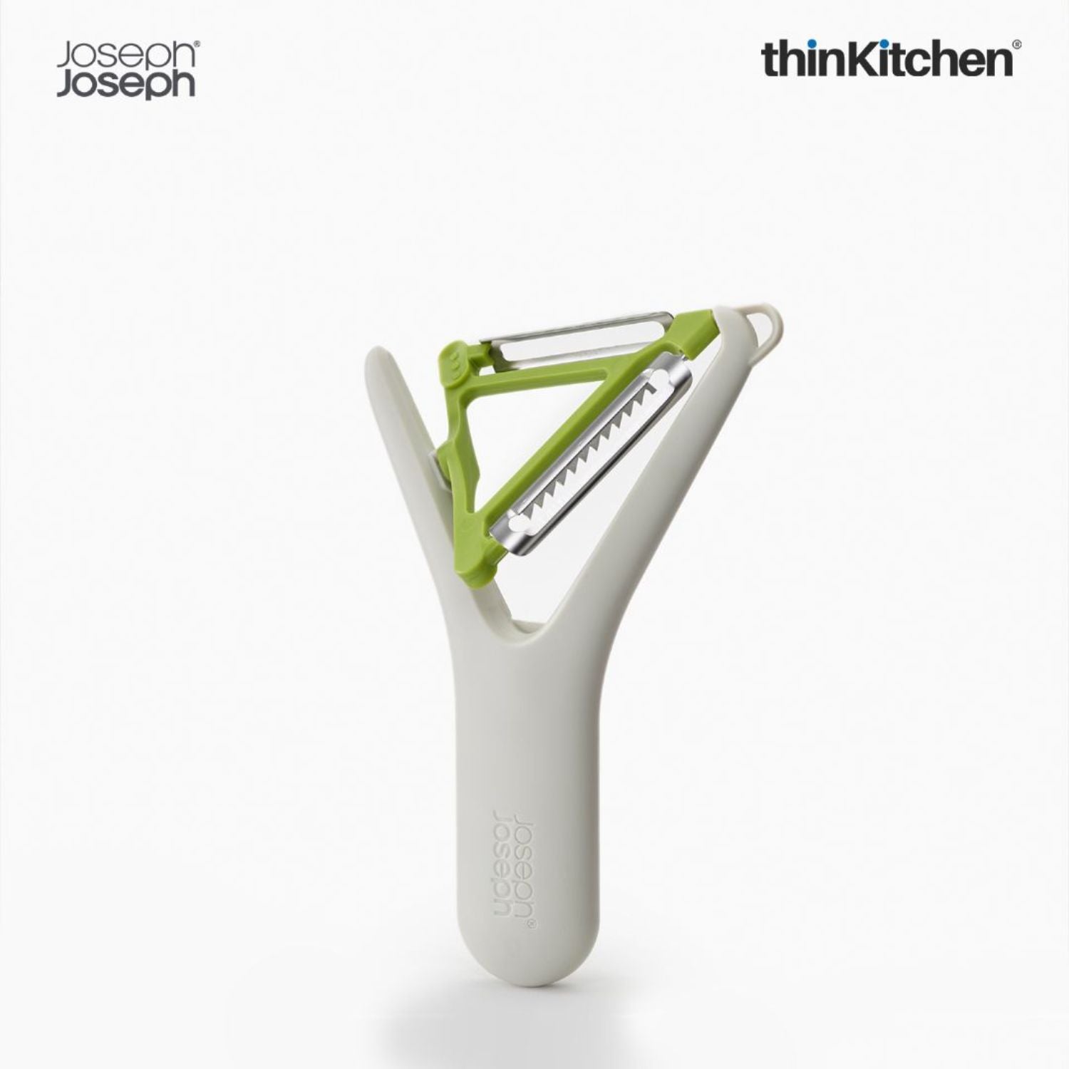Joseph Joseph White & Green Stainless Steel Blade Switch 2-In-1 Peeler - 9