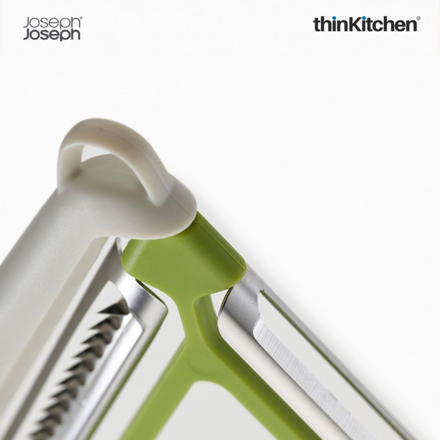 Joseph Joseph White & Green Stainless Steel Blade Switch 2-In-1 Peeler
