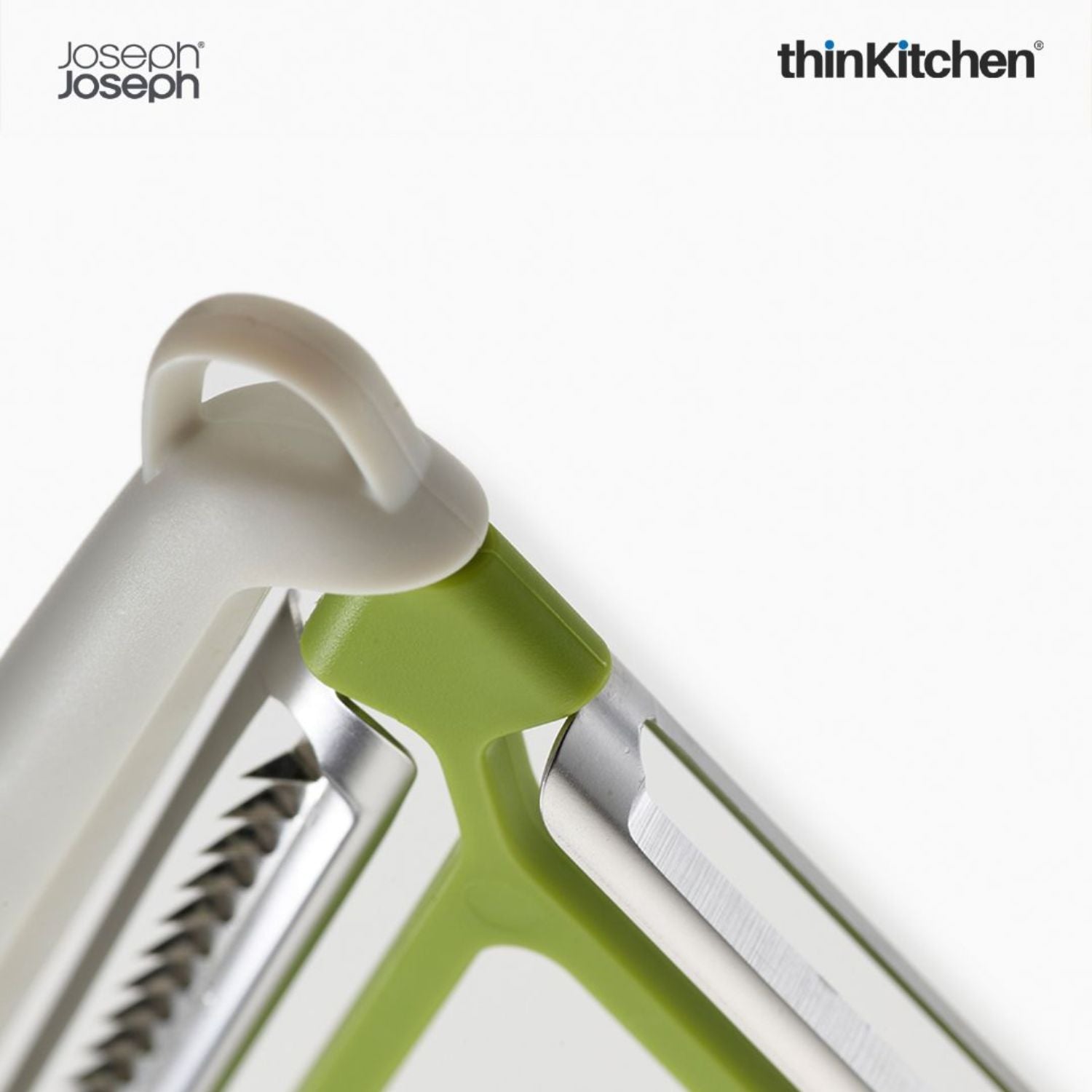Joseph Joseph White & Green Stainless Steel Blade Switch 2-In-1 Peeler - 8