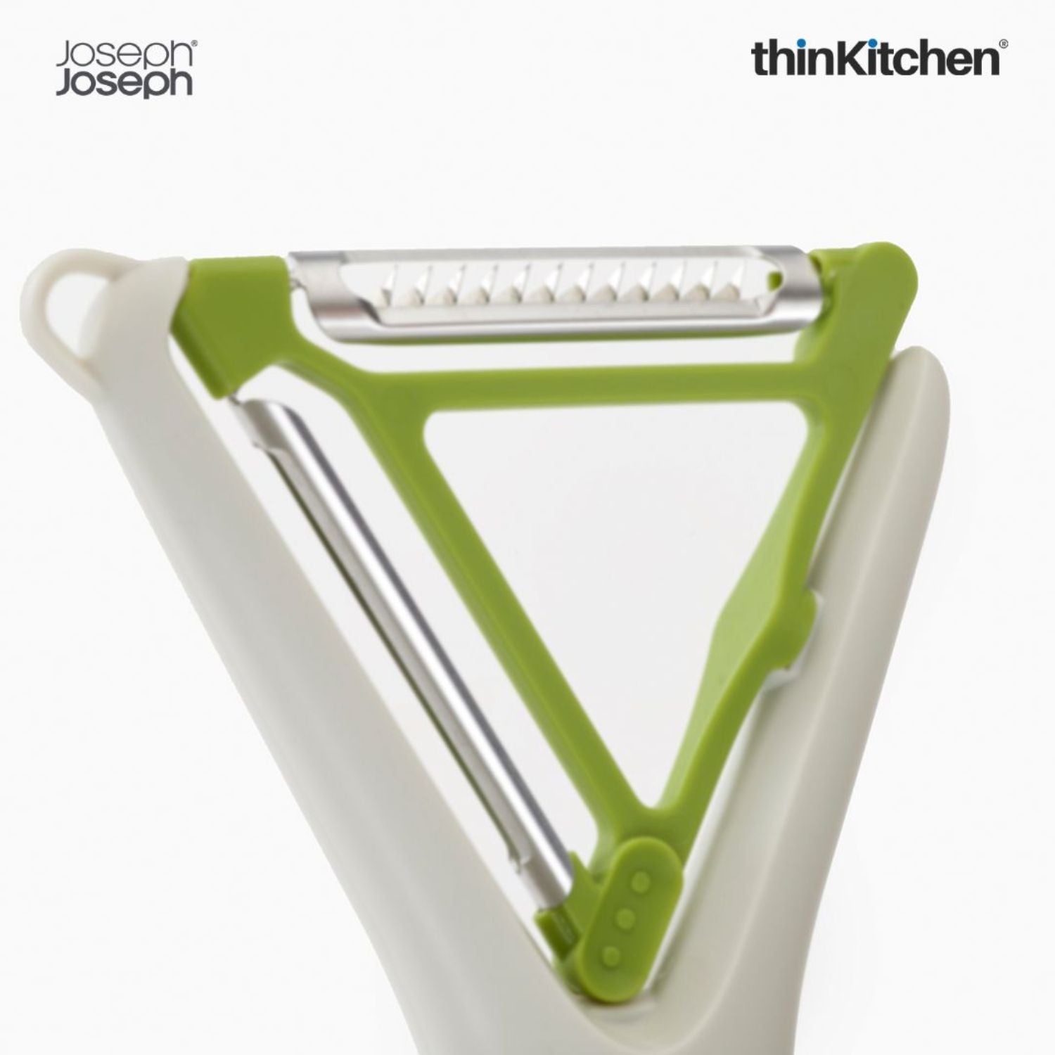 Joseph Joseph White & Green Stainless Steel Blade Switch 2-In-1 Peeler - 7