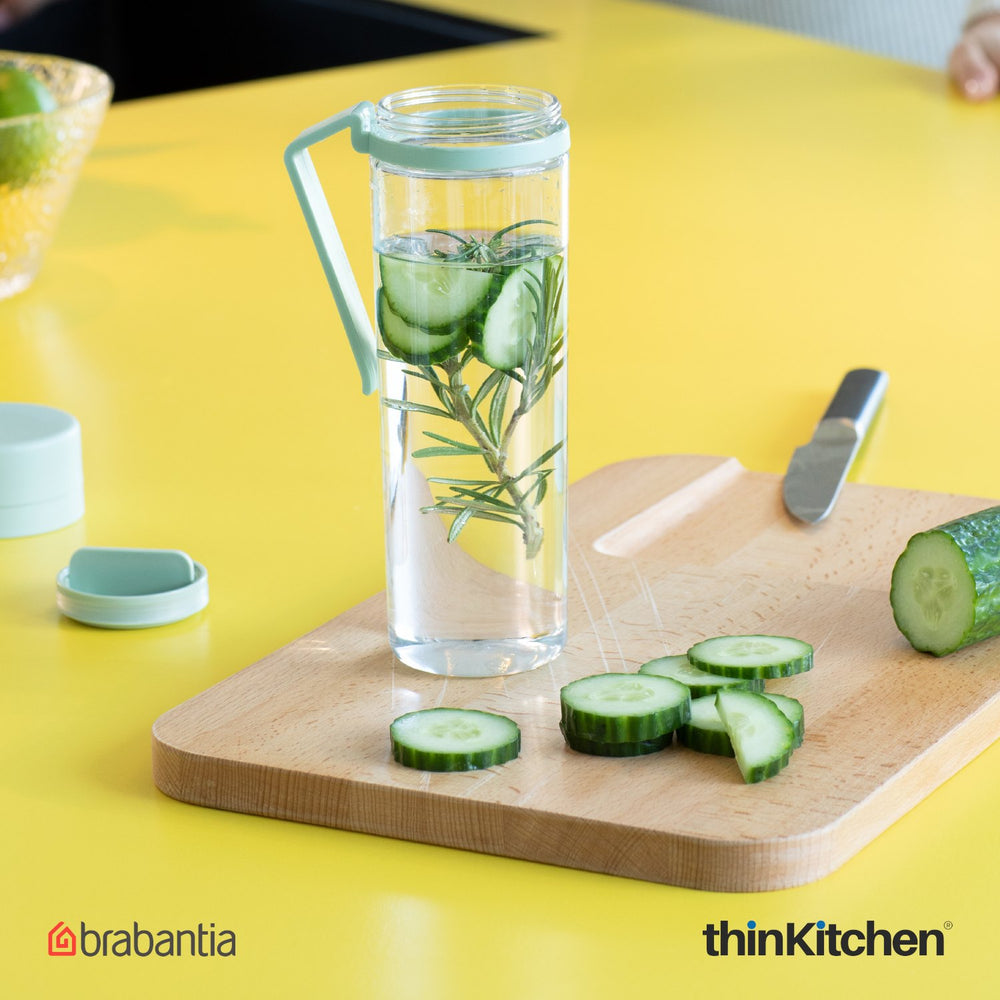 Brabantia 500ml Make & Take Infuser Water Bottle with Fruit Strainer, Jade Green