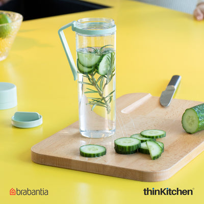 Brabantia 500ml Make & Take Infuser Water Bottle with Fruit Strainer, Jade Green