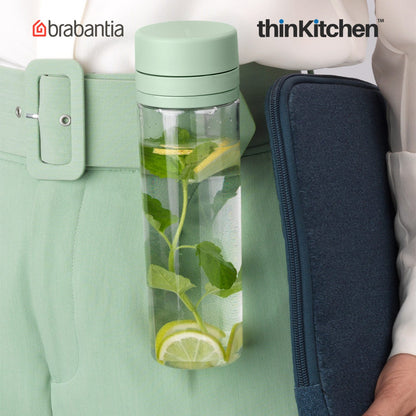 Brabantia Make Take Water Bottle With Strainer 500 Ml Jade Green