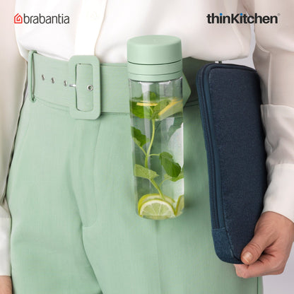 Brabantia Make Take Water Bottle With Strainer 500 Ml Jade Green