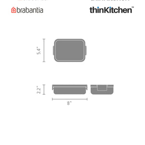 Brabantia Make & Take Medium Lunch Box, Dark Grey