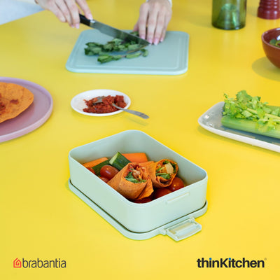 Premium 1.1 Litre Medium Make & Take Bento Lunch Box, Jade Green