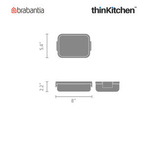 Brabantia Make & Take Medium Lunch Box, Jade Green