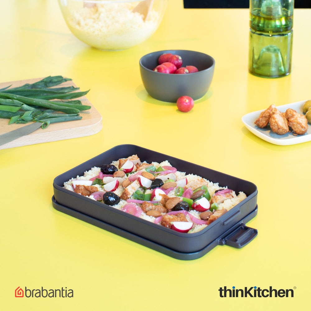 Brabantia 1.1 Litre Make & Take Bento Lunch Box, Dark Grey