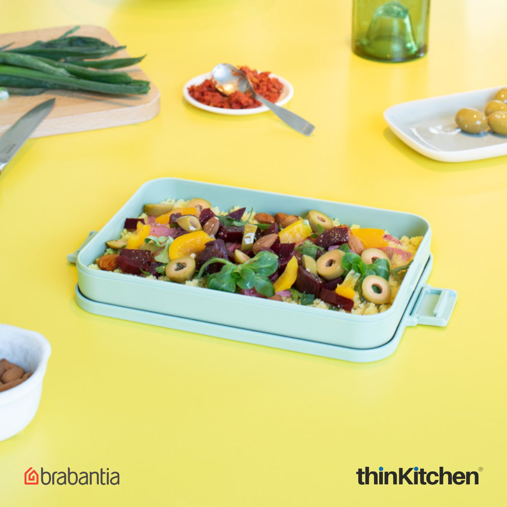 Brabantia 1.1 Litre Make & Take Bento Lunch Box, Jade Green