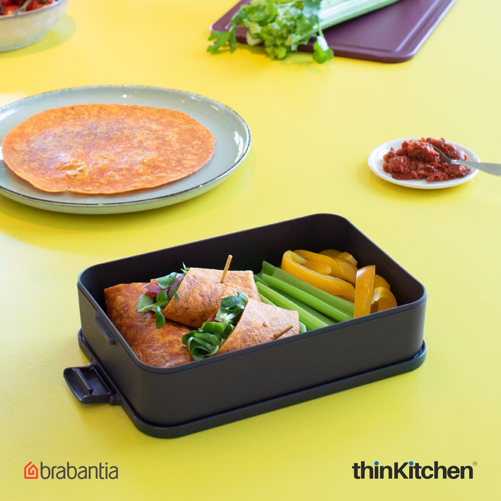 Brabantia 2 Litre Large Make & Take Bento Lunch Box, Dark Grey