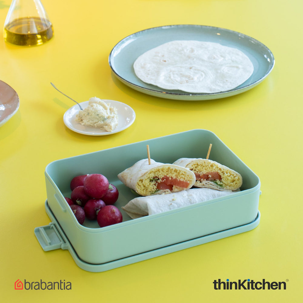 Brabantia 2 Litre Large Make & Take Bento Lunch Box, Jade Green