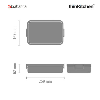 Brabantia Make Take Lunch Box Bento Large Dark Grey