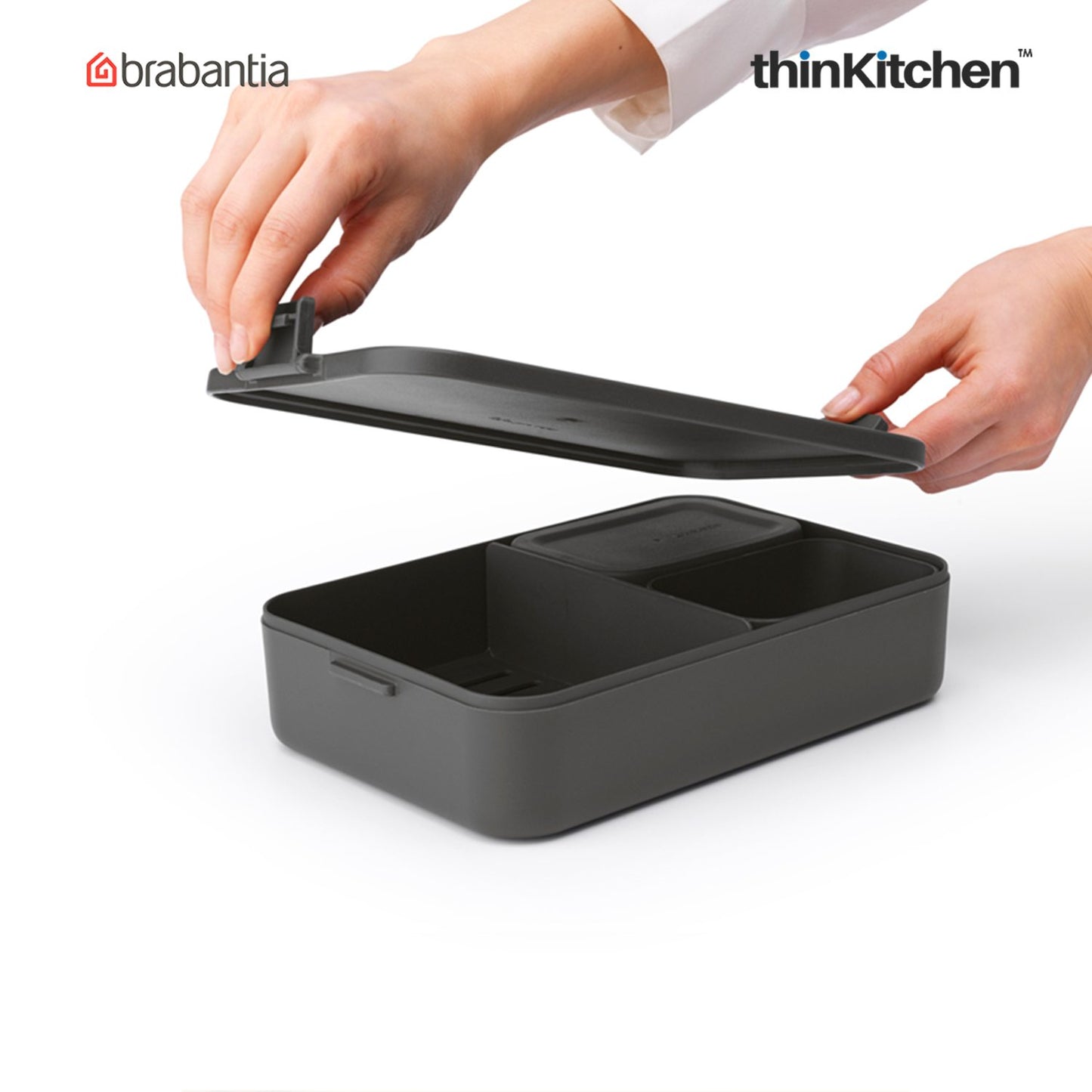Brabantia Make Take Lunch Box Bento Large Dark Grey