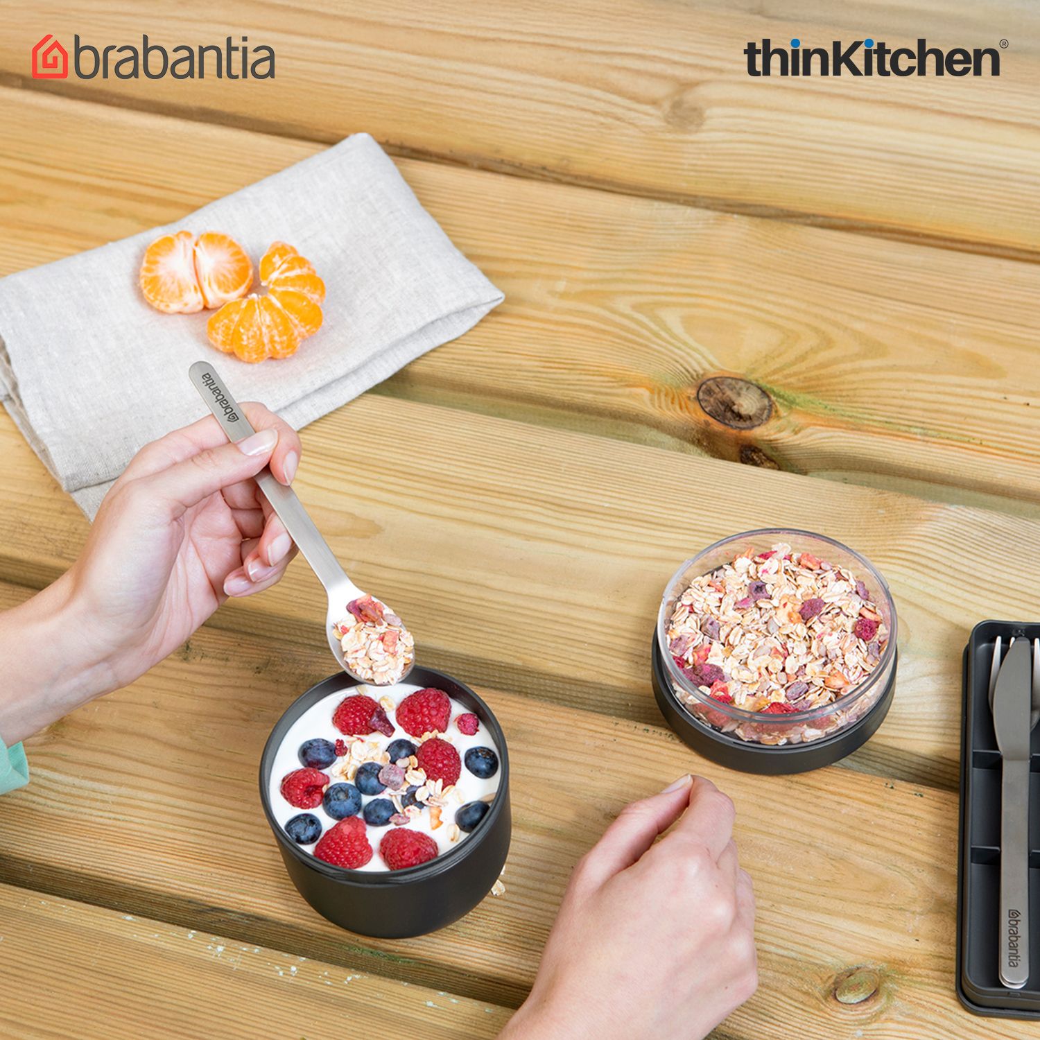 Brabantia Dark Grey Make & Take Breakfast Bowl, 0.5L - 7