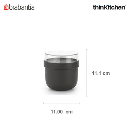 Brabantia Dark Grey Make & Take Breakfast Bowl, 0.5L
