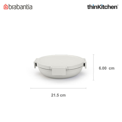 Brabantia Light Grey Make & Take Lunch Bowl, 1L, Plastic