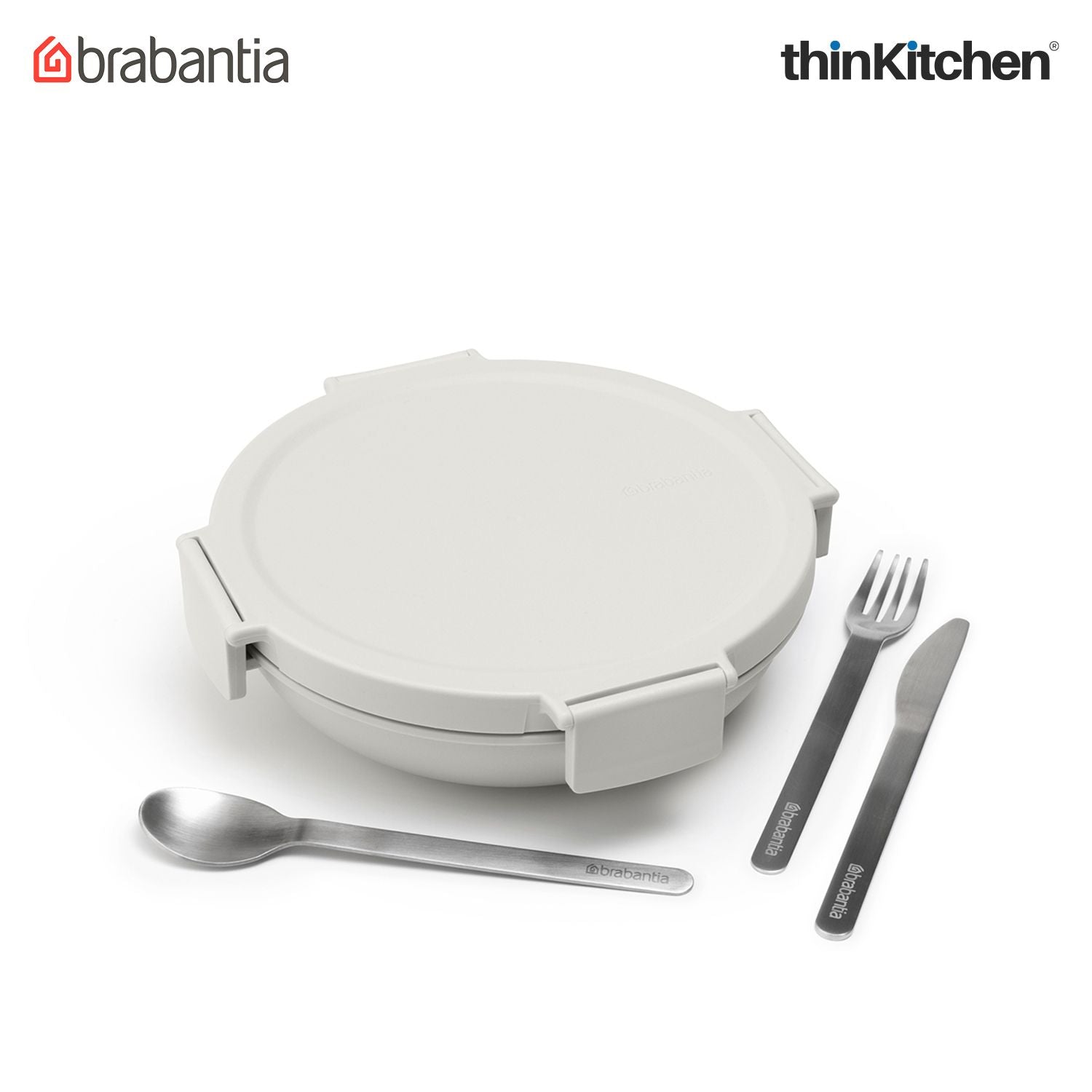 Brabantia Light Grey Make & Take Lunch Bowl, 1L, Plastic - 1