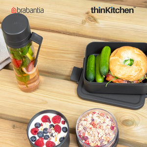 Brabantia Make & Take Breakfast and Lunch Set, 3 pc, Dark Grey