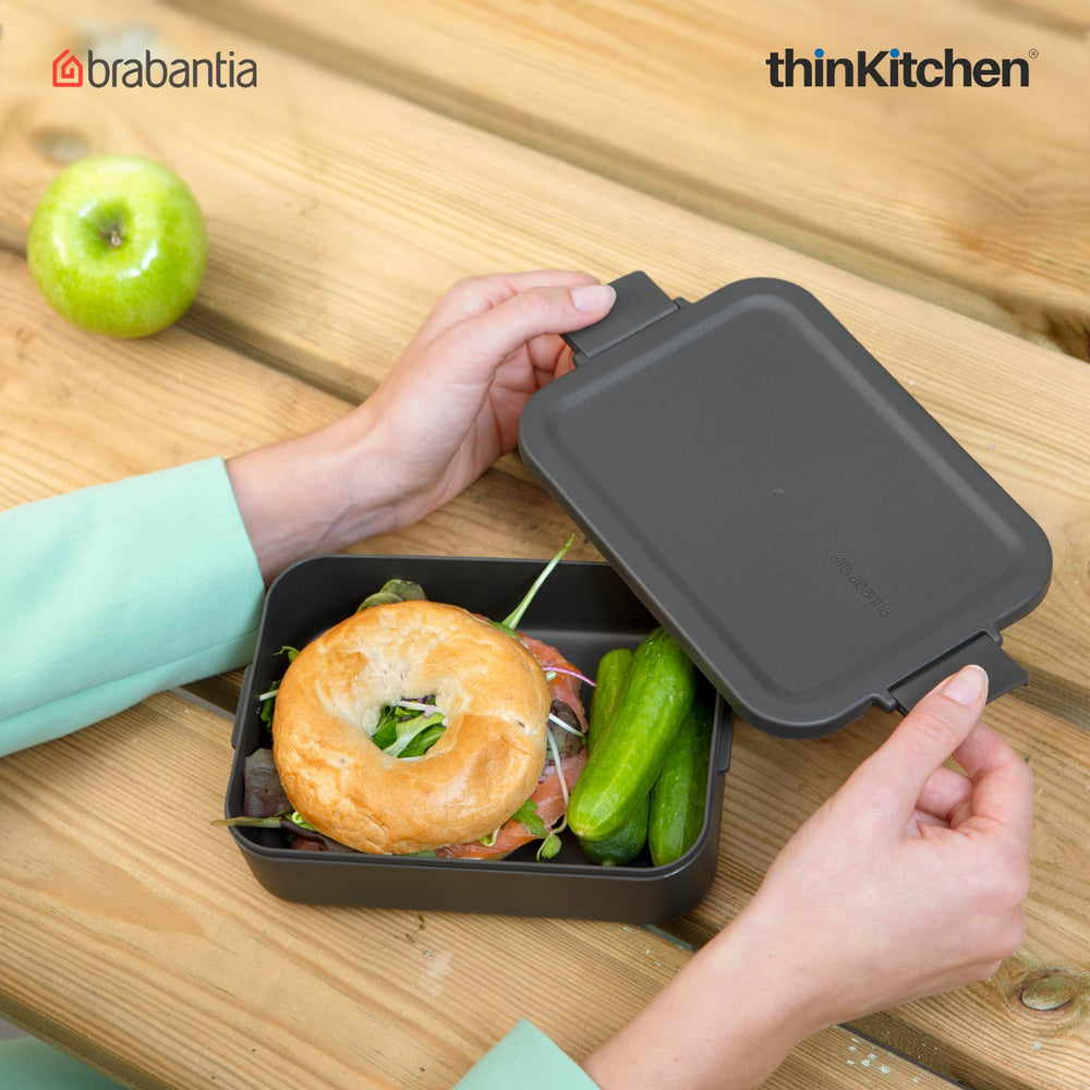 Brabantia 3 Piece Breakfast and Lunch Box Set | Medium Lunch Box, Breakfast Bowl & Water Bottle
