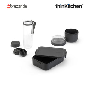 Brabantia Make & Take Breakfast and Lunch Set, 3 pc, Dark Grey