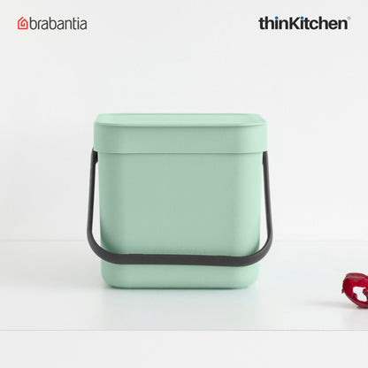 Brabantia Sort Go Waste Bin 3 Litre Jade Green