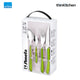 Amefa Eclat Metallic Stainless Steel Cutlery Set, 24-pc - Olive Green