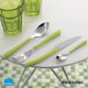 Amefa Eclat Metallic Stainless Steel Cutlery Set, 24-pc - Olive Green