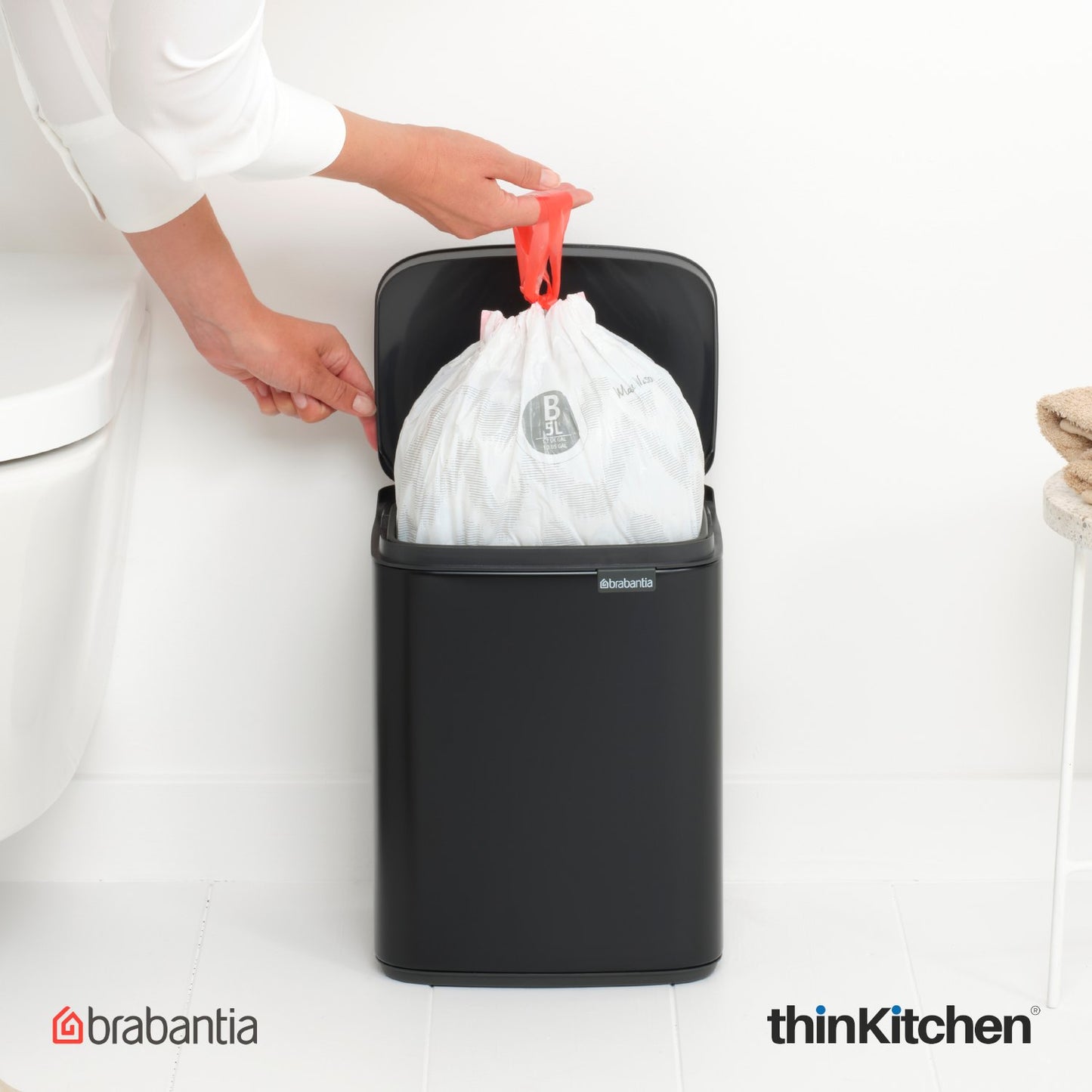 Brabantia Bo Waste Bin 7 Litre Matt Black