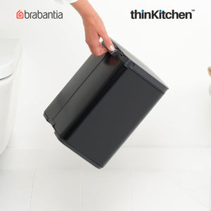 Brabantia BO Waste Bin, 7 litre, Matt Black
