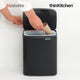 Brabantia BO Waste Bin, 7 litre, Matt Black