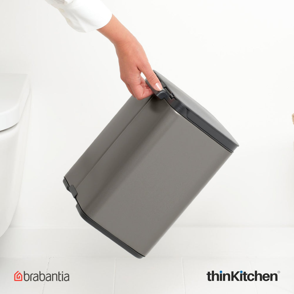 Brabantia Grey Medium BO Waste Bin - 7 Litre